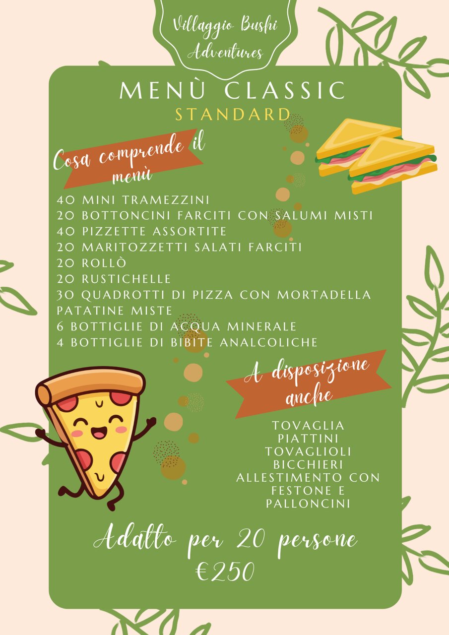 Menù Classic Standard