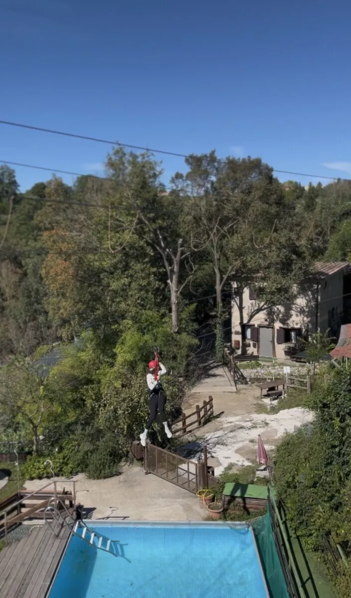 Percorso blu vista panoramica percorso