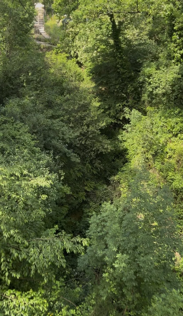 Percorso nero profondita canyon