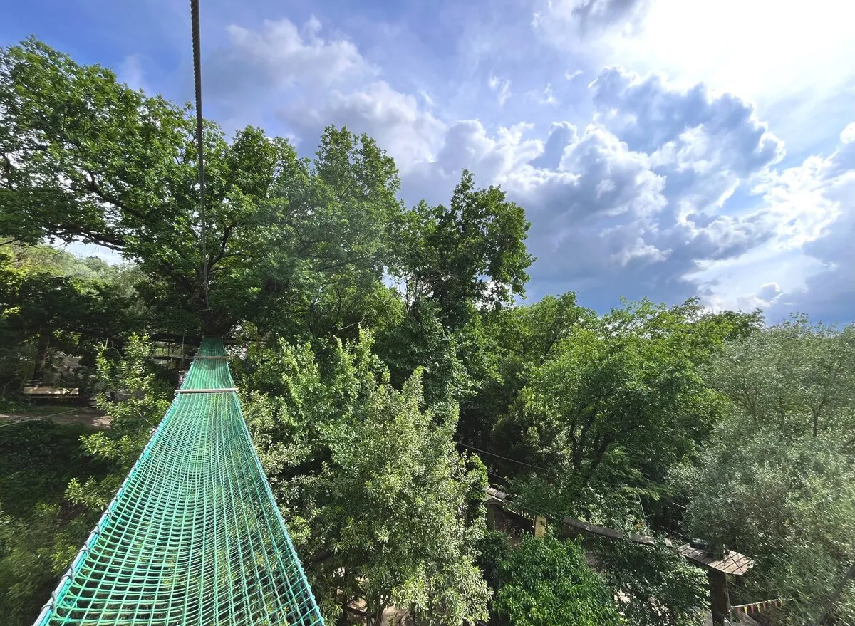 Percorsi acrobatici tra gli alberi al Villaggio Bushi